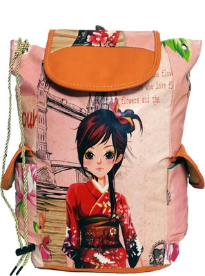 

Luxminet trendy backpacks for girls & women (Pink/Yellow) 3 L Backpack(Pink), Red/baby pink