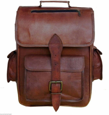 

CraftShades Handmade leather laptop bagpack 10 L Laptop Backpack(Brown)