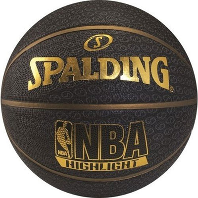 

SPALDING Highlight Basketball - Size: (Pack of 1, Black, Gold