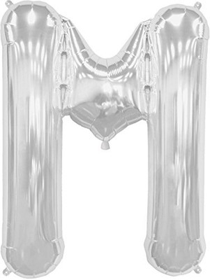 

Shop Online Solid M Letter Foil Balloons Balloon(Silver, Pack of 1)