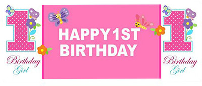 

PARTY PROPZ BIRTHDAY BANNER 5FT-2FT PACK OF 1/ GIRLS 1ST BIRTHDAY PARTY DECORATION/GIRLS 1ST BIRTHDAY PARTY SUPPLIES Banner(2 ft, Pack of 1)
