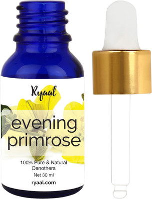

Ryaal Evening Primrose Oil 100% Pure / Natural / Undiluted / Unrefined /Certified Organic/ Cold Pressed Essential Oil. Rich antioxidant to rejuvenate and moisturize the skin and hair.(30 ml)