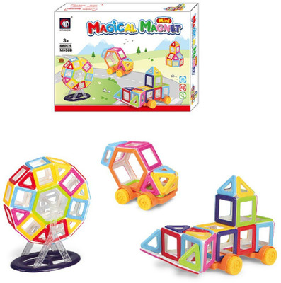 

Powerpak Magical Magnet-68pcs Magnetic Building Blocks learning Toy for kids (No.M058B)(Multicolor)