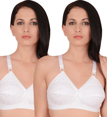 Softskin Plus Size Women Full Coverage Non Padded Bra(White)