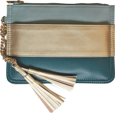 

Fizza Design Studio Party Blue Clutch