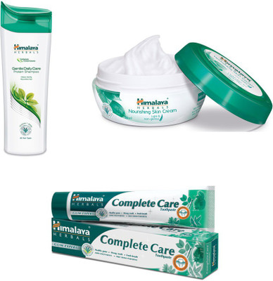 

Himalaya gentle daily care protein shampoo, nourishing skin cream, complete care paste(Set of 3)