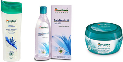 

Himalaya anti dandruff shampoo, anti dandruff hair oil, winter cream(Set of 3)