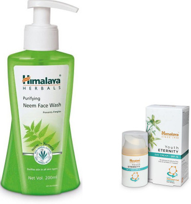 

Himalaya Purifying Neem Face Wash, Youth Eternity Day Cream(Set of 2)
