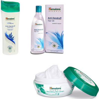 

Himalaya anti dandruff shampoo, anti dandruff hair oil, nourishing skin cream(Set of 3)
