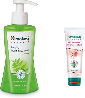 

Himalaya Purifying Neem Face Wash, Clear Complexion Whitening Face Scrub(Set of 2)