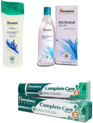 

Himalaya anti dandruff shampoo, anti dandruff hair oil, complete care paste(Set of 3)