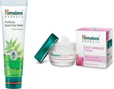 

Himalaya Purifying Neem Face Wash, Anti Wrinkle Cream(Set of 2)