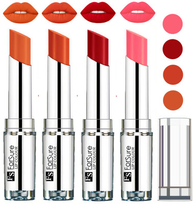 Forsure Sweet Red,Maroon,Romantic Red,Brick Nude VELVET MATTE LIPSTICK(Sweet Red,Maroon,Romantic Red,Brick Nude, 16 g)