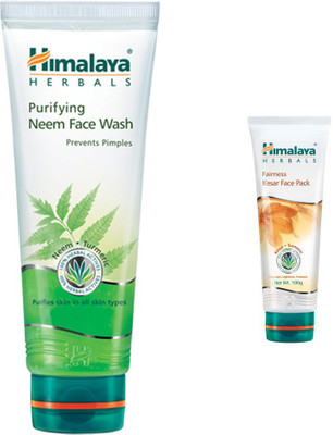 

Himalaya Purifying Neem Face Wash, Fairness Kesar Face Pack(Set of 2)