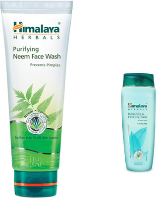 

Himalaya Purifying Neem Face Wash, Refreshing & Clarifying Toner(Set of 2)