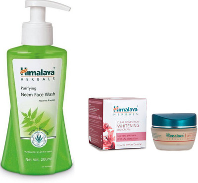 

Himalaya Purifying Neem Face Wash, Clear Complexion Whitening Day Cream(Set of 2)
