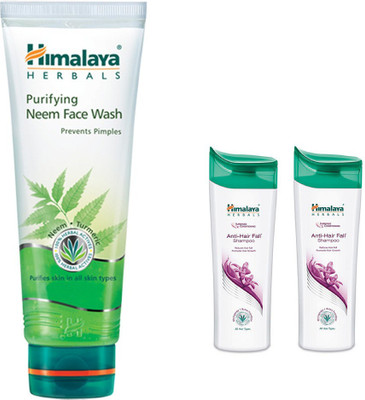 

Himalaya Anti Hair Fall Shampoo, Purifying Neem Face Wash, Anti Hair Fall Shampoo(Set of 2)