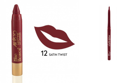 

Blue Heaven Artisto lip crayon -12-satin twist with 03 lip liner(Set of 2)