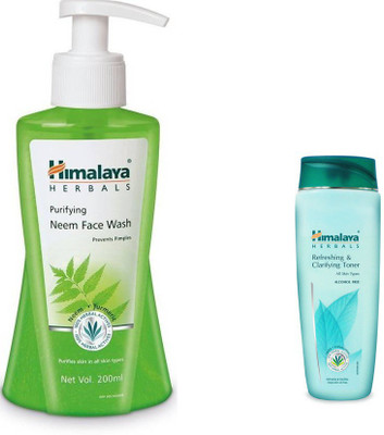

Himalaya Purifying Neem Face Wash, Refreshing & Clarifying Toner(Set of 2)