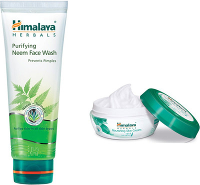 

Himalaya Purifying Neem Face Wash, Nourishing Skin Cream(Set of 2)