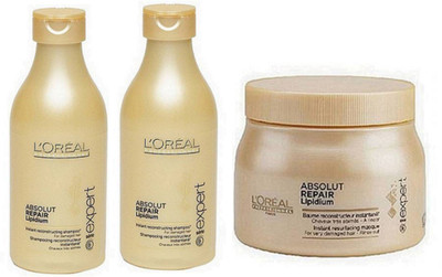 

L'Oreal Paris Professionnel Absolut Repair Lipidium Shampoos Pack Of 2 With Hair Spa(Set of 1)