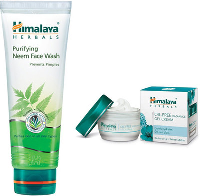 

Himalaya Purifying Neem Face Wash, Oil Free Radiance Gel Cream(Set of 2)