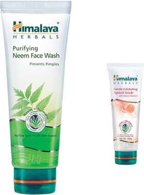 

Himalaya Purifying Neem Face Wash, Gentle Exfoliating Apricot Scrub(Set of 2)