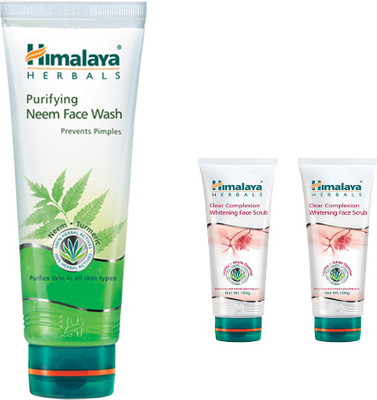 

Himalaya Clear Complexion Whitening Face Scrub, Purifying Neem Face Wash, Clear Complexion Whitening Face Scrub(Set of 2)