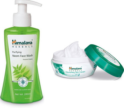 

Himalaya Purifying Neem Face Wash, Nourishing Skin Cream(Set of 2)