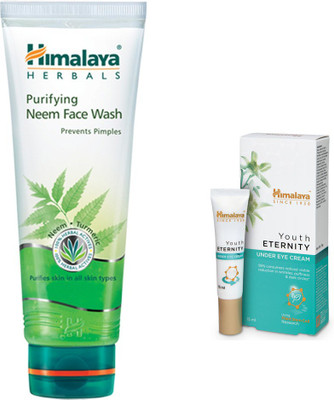 

Himalaya Purifying Neem Face Wash, Youth Eternity Under Eye Cream(Set of 2)