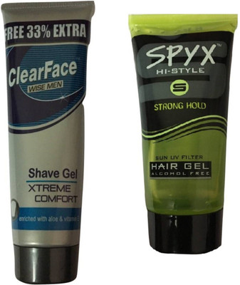 

Clearface SHAVING GEL & SPYX HAIR GEL (STRONG HOLD)(Set of 2)
