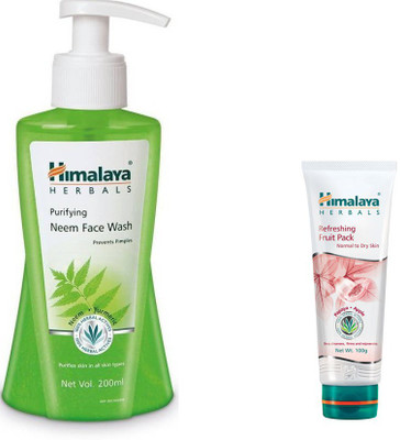 

Himalaya Purifying Neem Face Wash, Refreshing Fruit Pack(Set of 2)