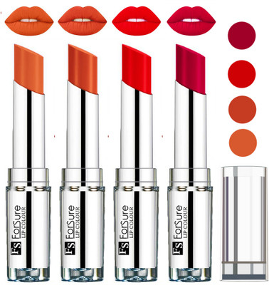 Forsure Nude,Brick Nude,Hot Red,Magenta VELVET MATTE LIPSTICK(Nude,Brick Nude,Hot Red,Magenta)