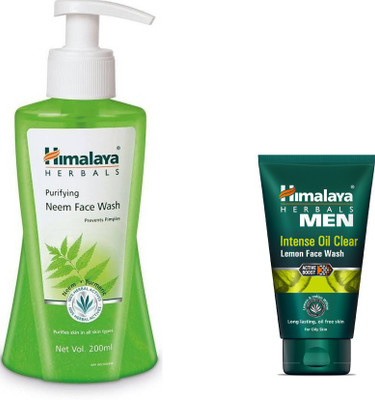 

Himalaya Purifying Neem Face Wash, Men Intense Oil Clear Lemon Face Wash(Set of 2)