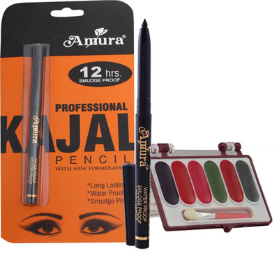 

Amura Colour Cosmetics Kajal Eyeshadow Combo(Set of 2)