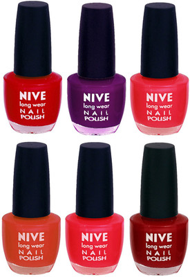 

Nive Colour Blast Nail Lacquer (Set of 6 Nail Polish) Red,Purple,Pink,Brown,Red,Pink(Pack of 6)
