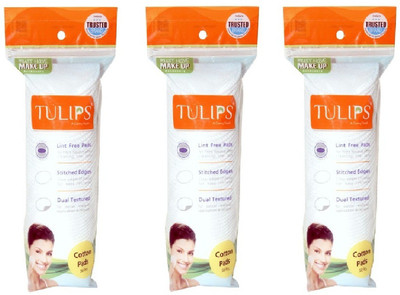 

Tulips Cotton Pads 50 in Each (Pack of 3)(Pack of 50)