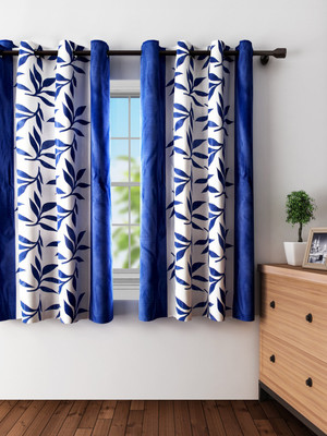 

Zesture 150 cm (5 ft) Polyester Window Curtain (Pack Of 2)(Floral, Multicolor)