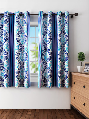 

Zesture 150 cm (5 ft) Polyester Window Curtain (Pack Of 2)(Motif, Multicolor)