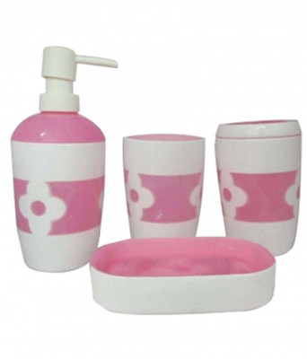 

Blue Birds High Quality Bathroom Set , Soap Case, Toothbrush Holder and Soap Dispenser Melamine Bathroom Set(Pack of 4)