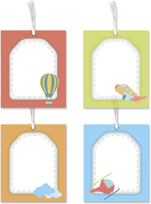 

Little Jamun Set of 8 - Hot air balloon gift tags Envelopes(Pack of 8 Multicolor)
