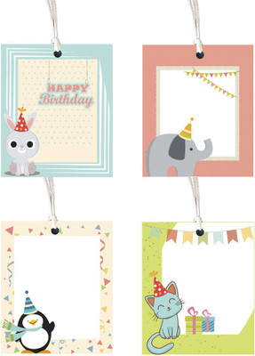 

Little Jamun Set of 8 - Cute animal theme gift tag Envelopes(Pack of 8 Multicolor)