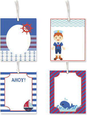 

Little Jamun Set of 8 - Nautical 1 gift tags Envelopes(Pack of 8 Multicolor)