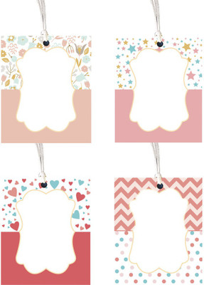 

Little Jamun Set of 8 - Pretty peach gift tag Envelopes(Pack of 8 Multicolor)