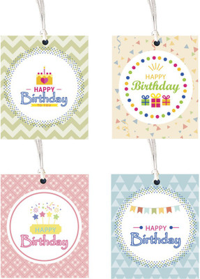 

Little Jamun Set of 8 - Happy Birthday gift tag Envelopes(Pack of 8 Multicolor)