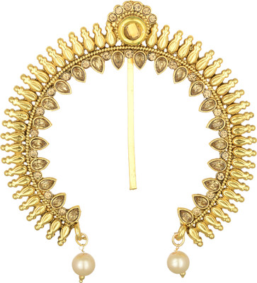 

Reeti Fashions Traditional Golden Juda pin with pearls Hair accessory Bun Clip(Gold)