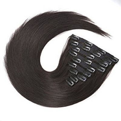 

Confidence 100% Original Real Human 10 Pcs, 100 Grams For Women & Girls , 22 Inch, Black Hair Extension