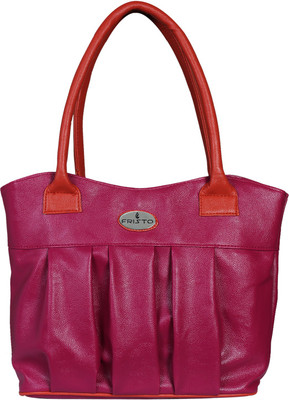 Fristo Hand-held Bag(Pink, Orange), Orange;pink