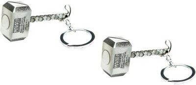 

NeoTask Set of 2 silver THOR HAMMER Key Chain