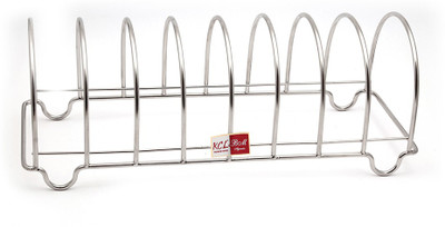 

KCL Semi Round 8 Plates & Thali Stand Stainless Steel Kitchen Rack(Silver)